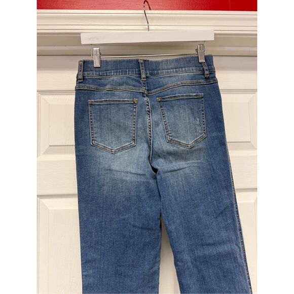 Spanx Straight Leg Pull On Jeans Vintage Indigo Wash Sz M NWT - Picture 8 of 10
